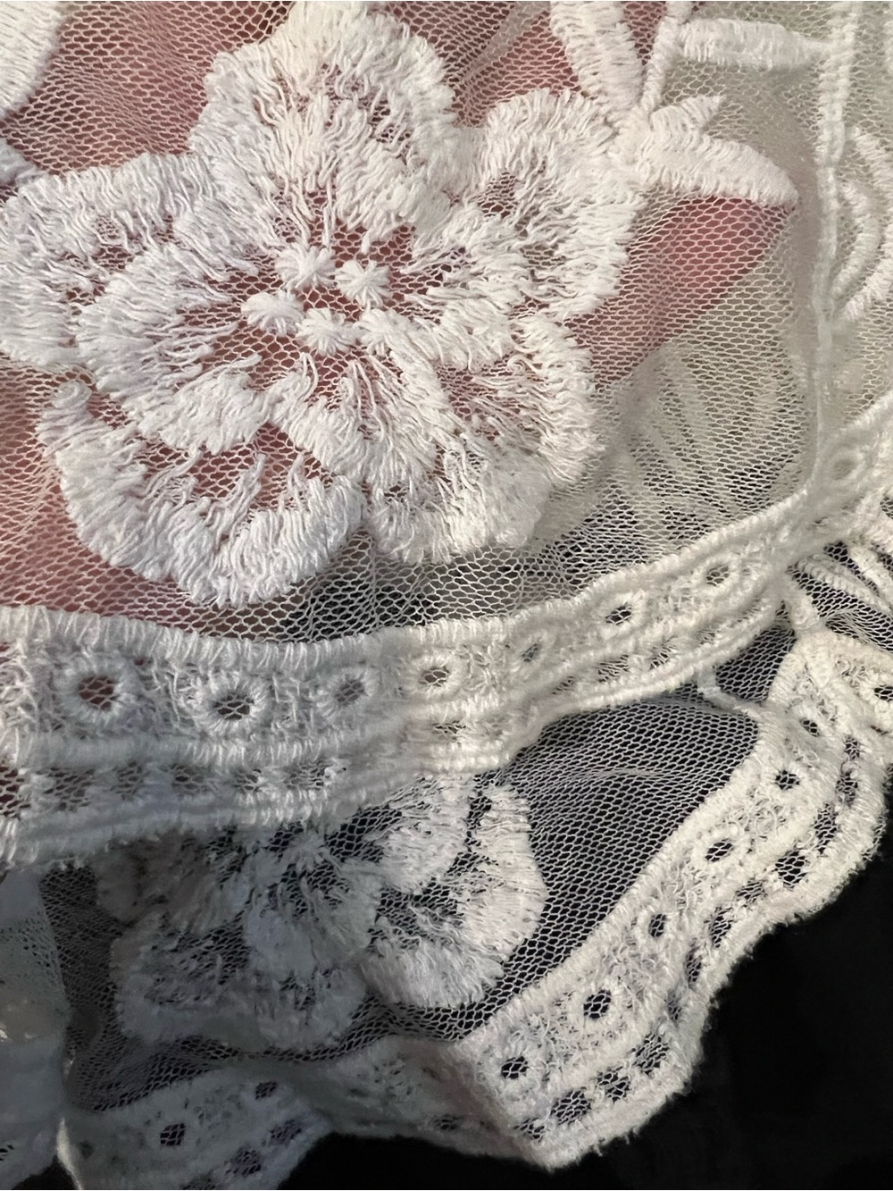 Elegant SHEER LACE Long Sleeve Lace Maxi Dress - Cream - Picture 6 of 8